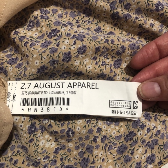 Free the Roses Floral Smocked Boho Dress with puff sleeves and flowers size L - Picture 10 of 11